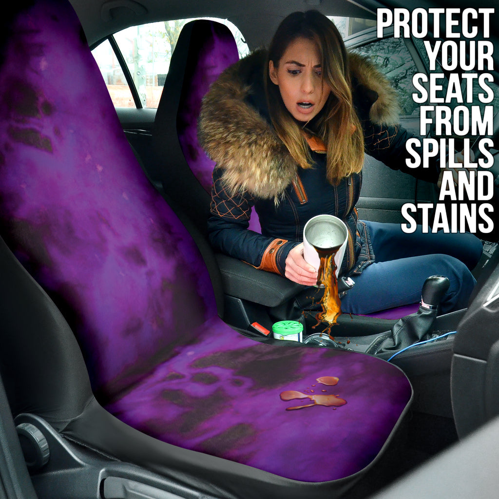 Purple Tie Dye Grunge Car Seat Covers Car Accessories Style 2 211401