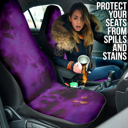 Purple Tie Dye Grunge Car Seat Covers Car Accessories Style 2 211401