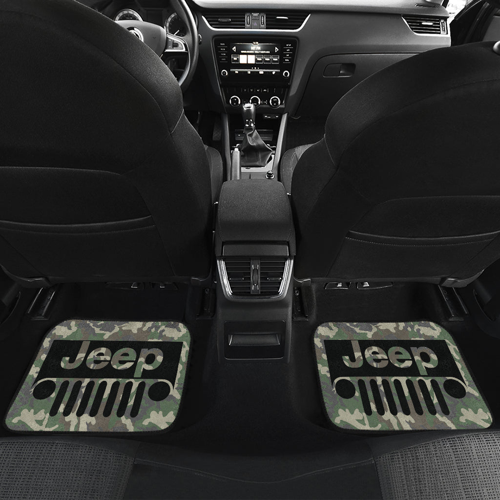 Jeep Offroad Car Floor Mats Camouflage Woodland Style 2 212801