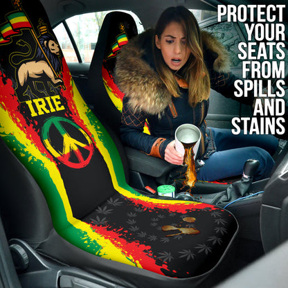 Lion Irie Rastafari Car Seat Covers Jah Bless 212101