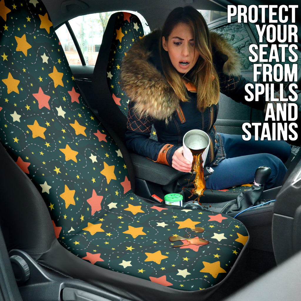 Green Stars Sky Car Seat Covers 210302