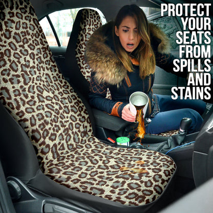 Leopard Gray Skin Car Seat Covers 211701