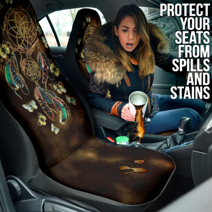 Print Dreamcatcher Butterfly Boho Universal Car Seat Covers 211801