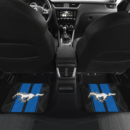 Blue Ford Mustang Fastback Muscle Car Floor Mats 210302