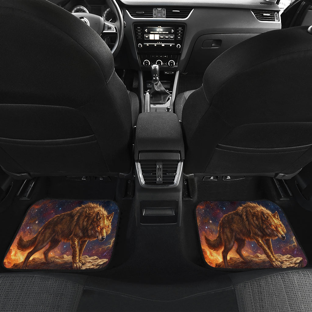 Cosmic Wolf Warrior Fantasy Art Car Floor Mats 211402