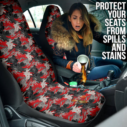 Rose Black Camo Car Auto Seat Covers 212201