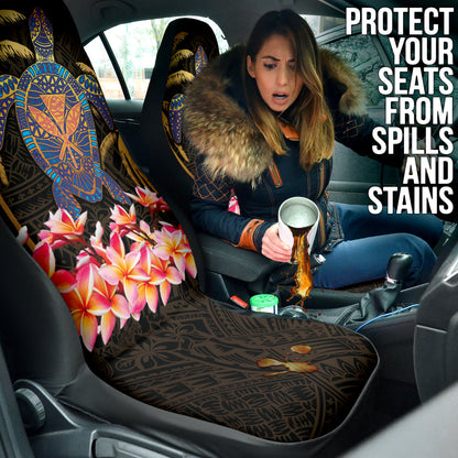 Turtle Kanaka Maoli Plumeria Flower Car Seat Covers 212101