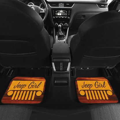 Jeep Girl Sunset Orange Car Floor Mats 211401