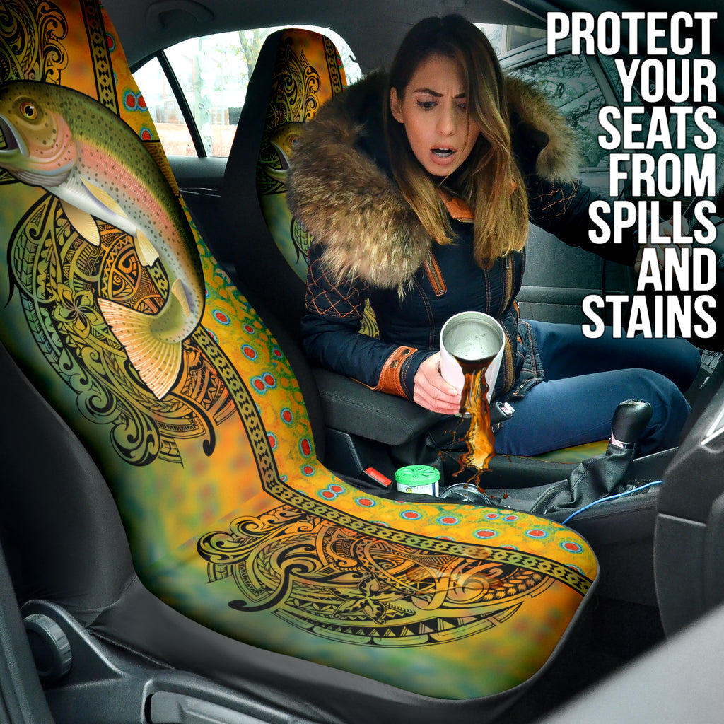 Amazing Gift Idea Trout Fish Colorful Pattern Car Seat Covers 211201
