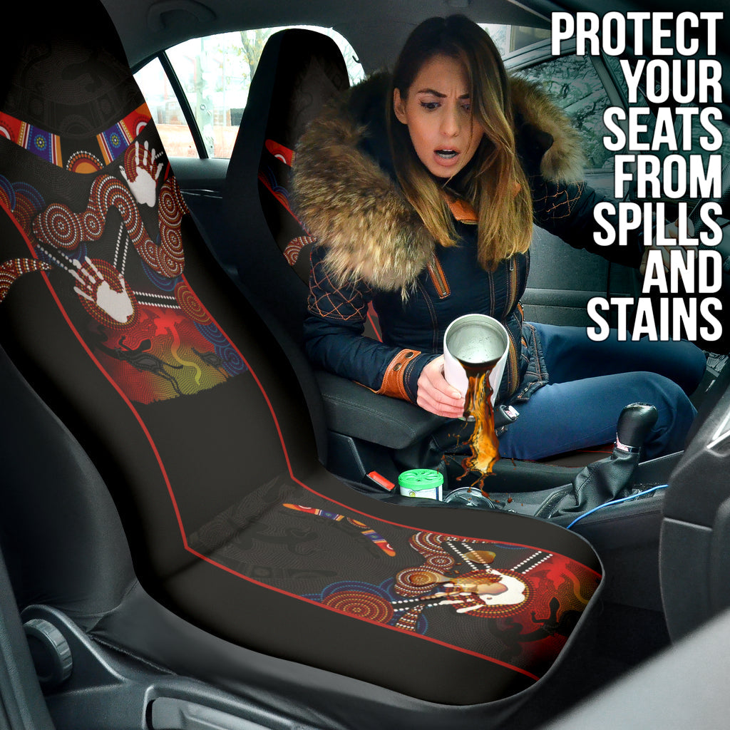 Australian Boomerang And Snake Indigenous Car Seat Covers 212501