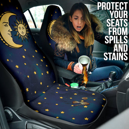 Celestial Sun And Man In Moon Car Seat Covers Style 2 210302