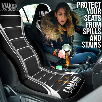 Camaro Gloss Black Car Seat Covers 211401