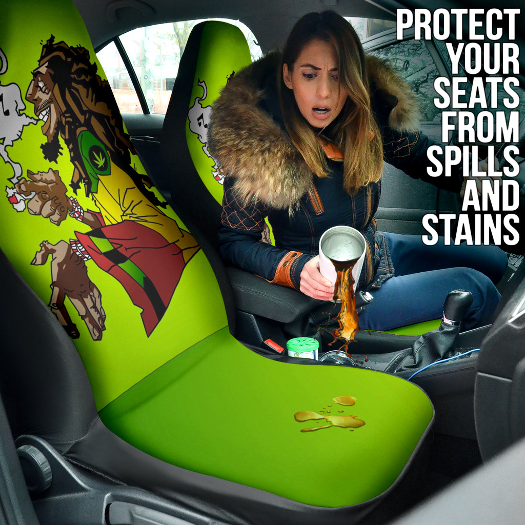 Rasta Vibes Smoking Reggae Bob Marley Car Seat Covers Version 2 211502