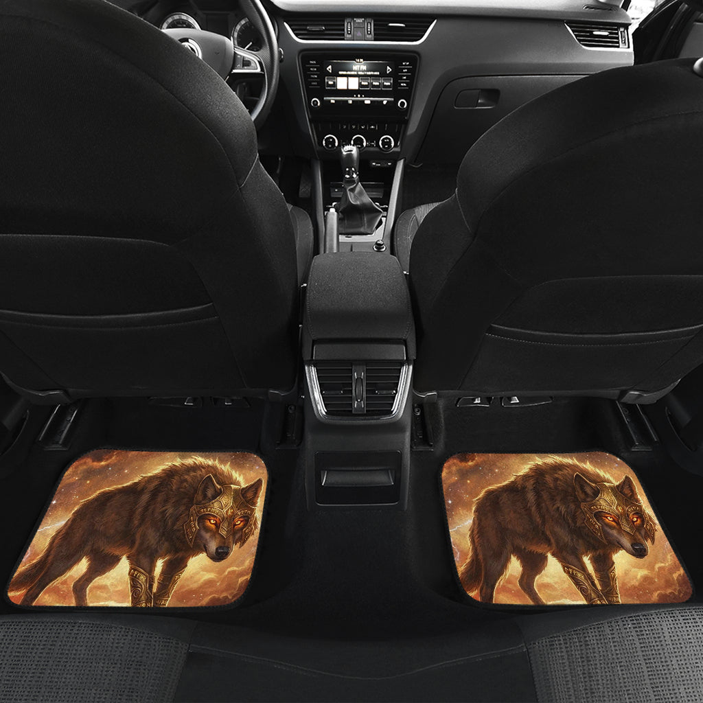 Epic Celestial Wolf Warrior Digital Printing Car Floor Mats 211402