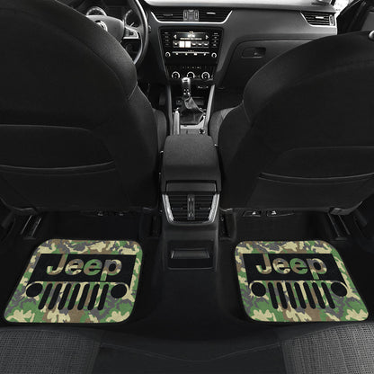 Jeep Grill Woodland Camo Car Floor Mats 211401