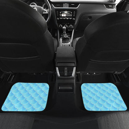 Blue Green Watercolor Mermaid Scale Car Floor Mats 211302