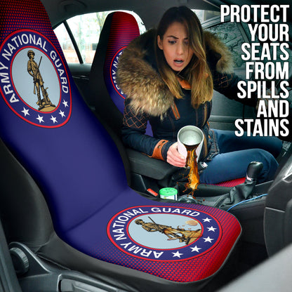 Nation Guard Car Seat Covers Halftone Background 210602