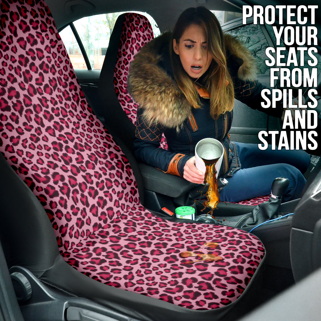 Leopard Pink Skin Car Seat Covers 211701