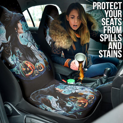 Witch Black Cat Car Seat Covers 212201