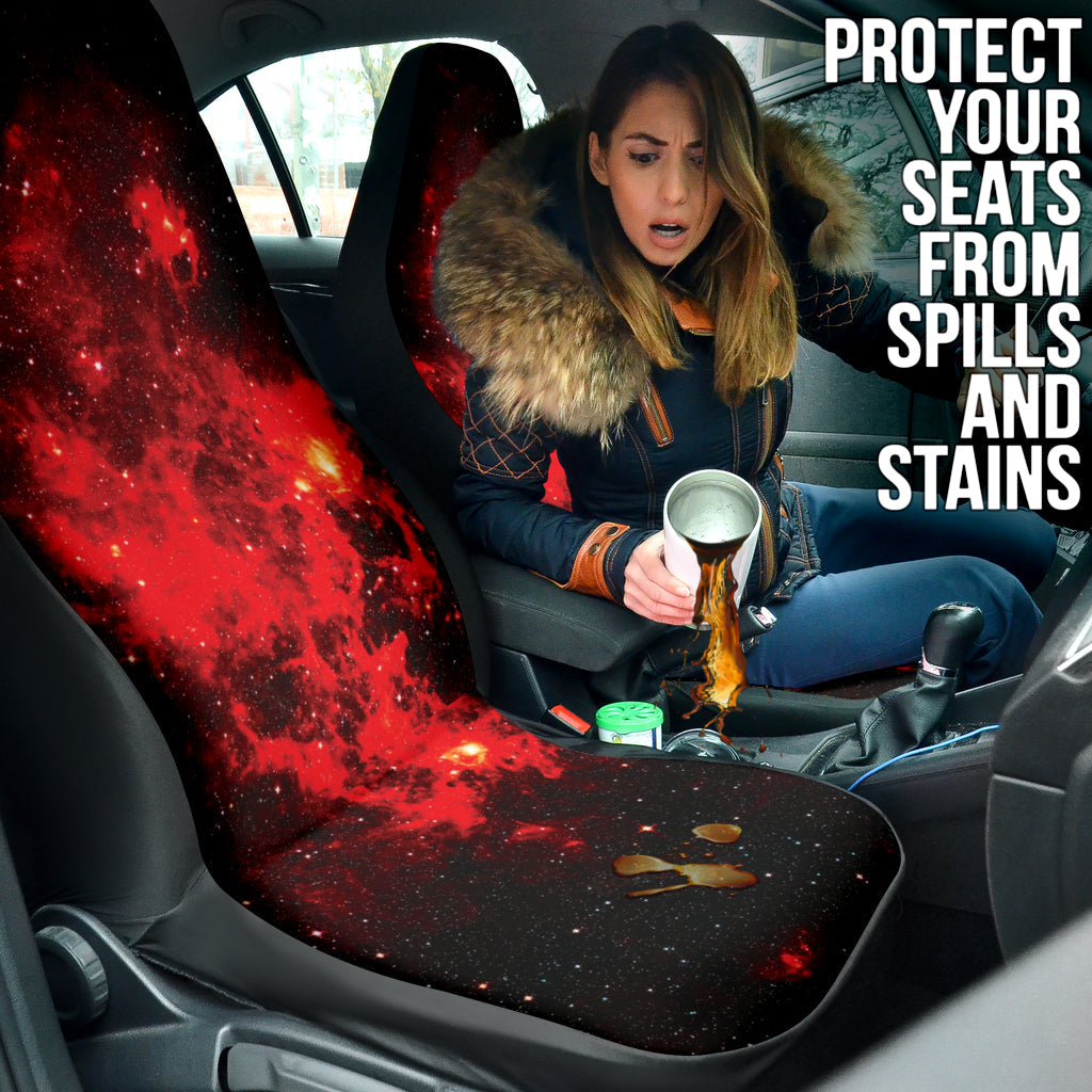 Red Galaxy Car Seat Covers 210101