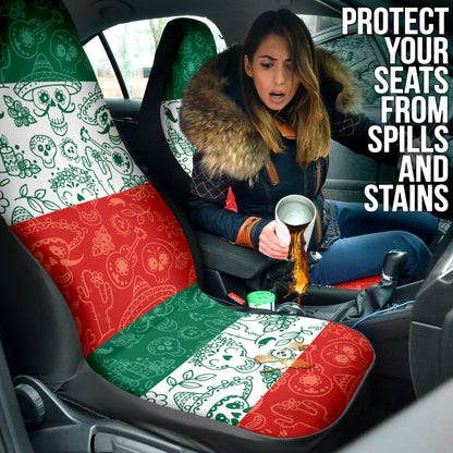 Mexico Skull Pattern Flag Car Seat Covers 210101