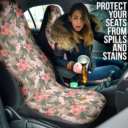 Orange Rose Camo Car Seat Covers 212201