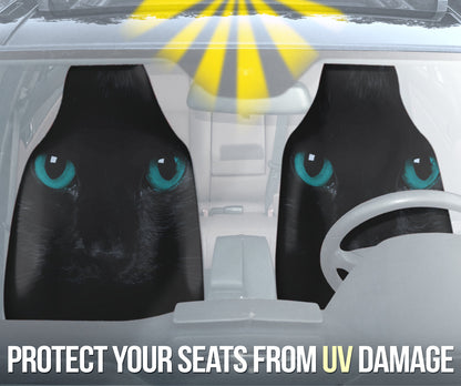 Green Cat Eyes Car Seat Covers 211302