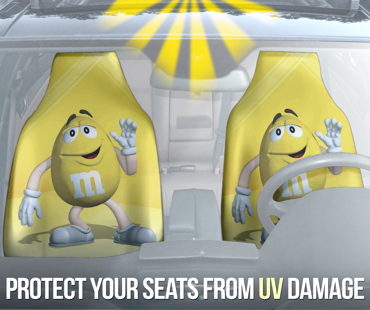 Racing Goes Nuts In Nascar M&M Chocolate Car Seat Covers 211402