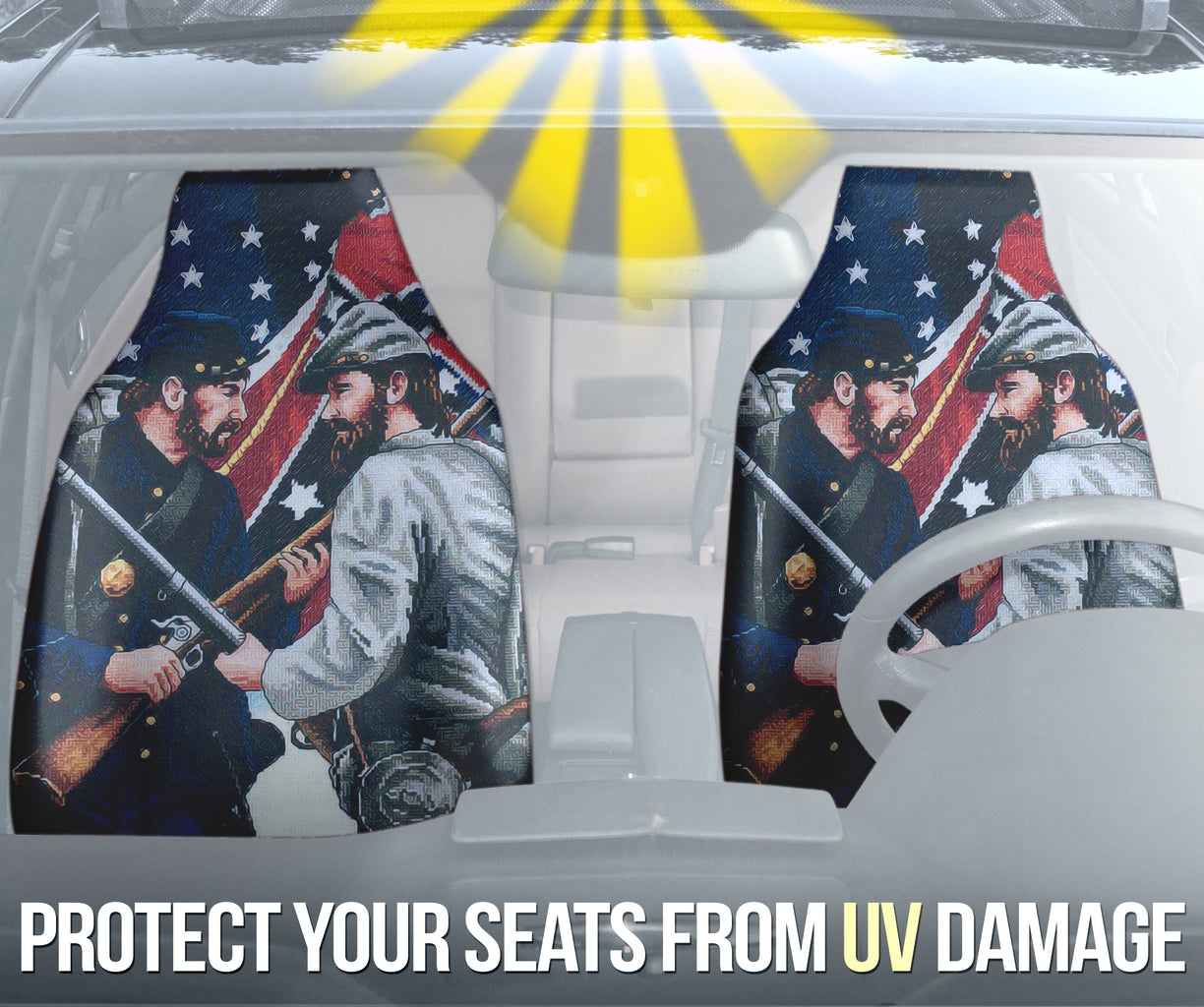 US American Civil War Car Seat Covers Style 1 213001