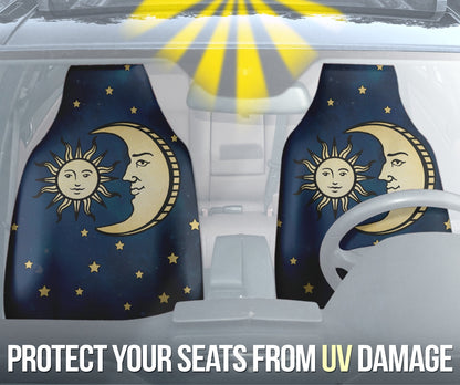 Celestial Sun And Man In Moon Car Seat Covers Style 1 210302