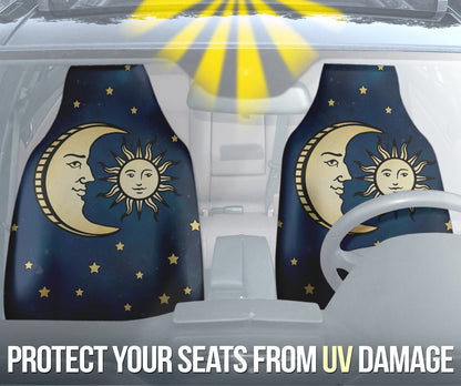 Celestial Sun And Man In Moon Car Seat Covers Style 2 210302