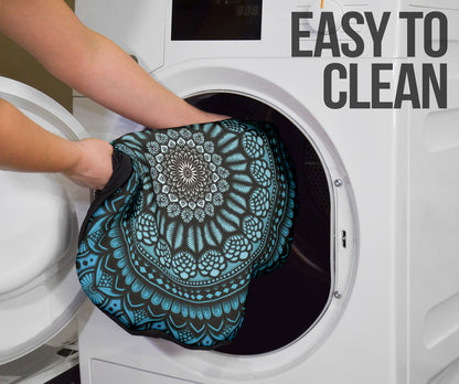 Cyan Mandala Circle Car Seat Covers 212401