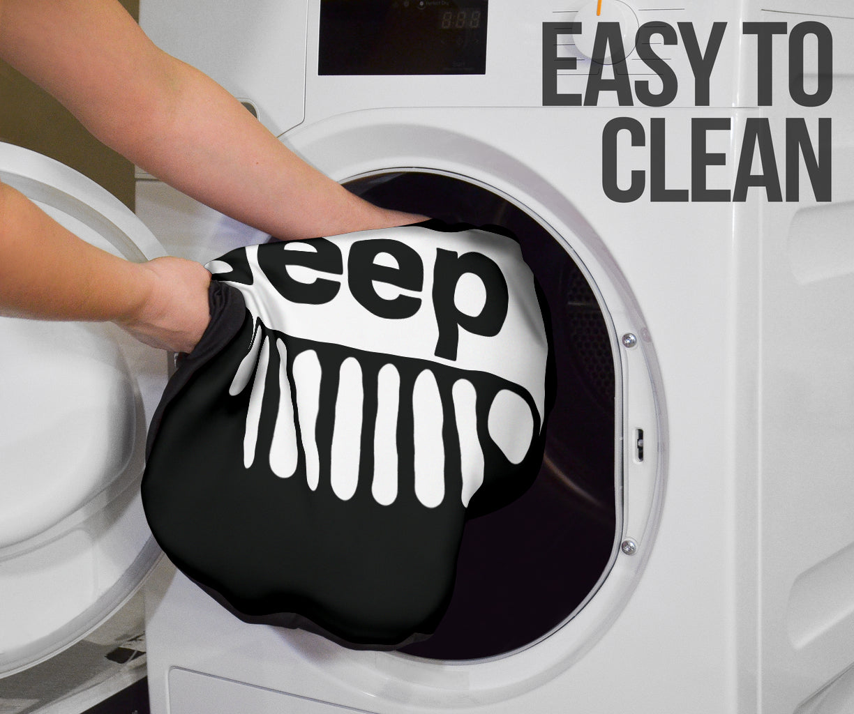 Jeep Offroad Wobble Car Seat Cover White Black Version 2 211302