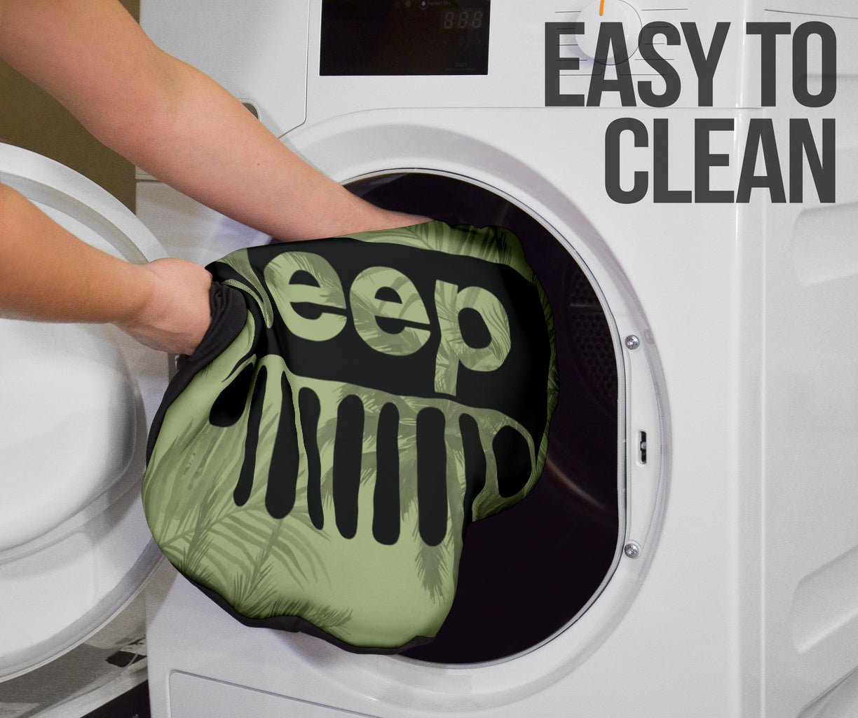 Jeep Offroad Drabolive Black Beach Palms Car Seat Covers Style 1 211701