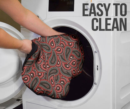 Red Paisley Pattern Car Seat Covers 212201