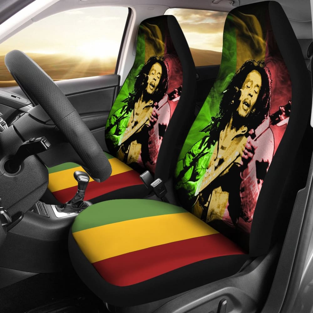 Full Set Bob Marley Rasta Car Seat Covers 210703 - YourCarButBetter