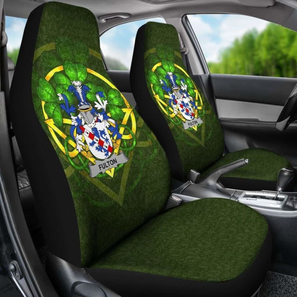 Fulton Ireland Car Seat Cover Celtic Shamrock (Set Of Two) 154230 - YourCarButBetter