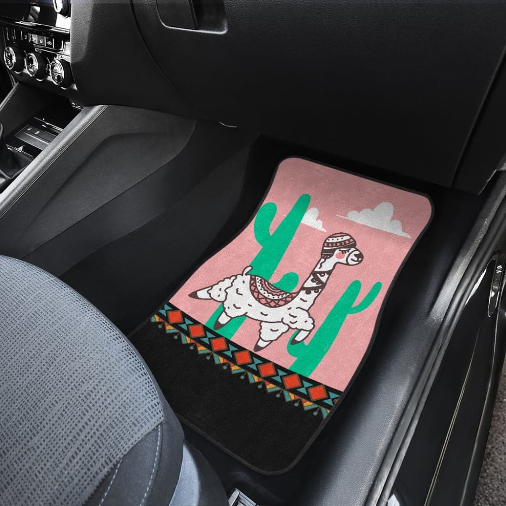 Funny Alpaca Cactus Pattern Lovely Car Floor Mats 212003 - YourCarButBetter
