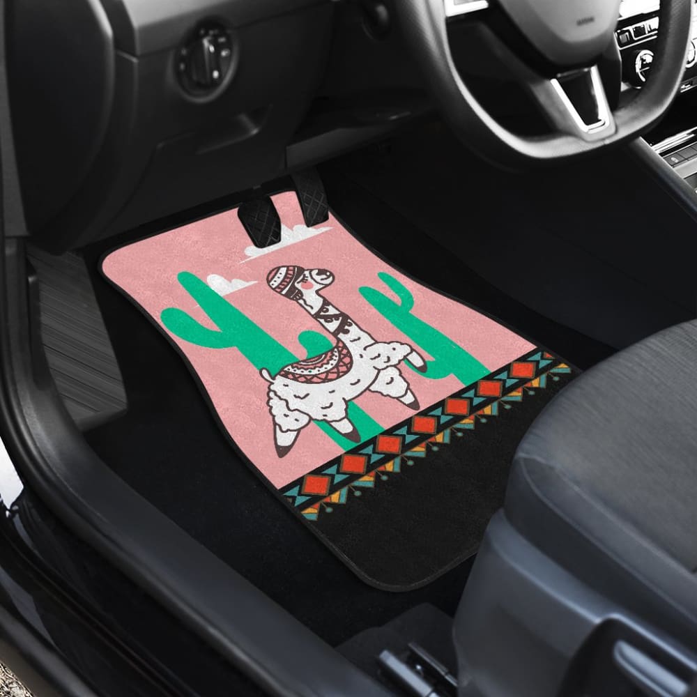 Funny Alpaca Cactus Pattern Lovely Car Floor Mats 212003 - YourCarButBetter