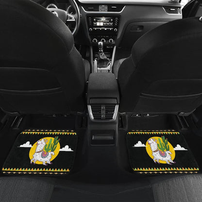 Funny Alpaca With Cactus Car Floor Mats 212003 - YourCarButBetter
