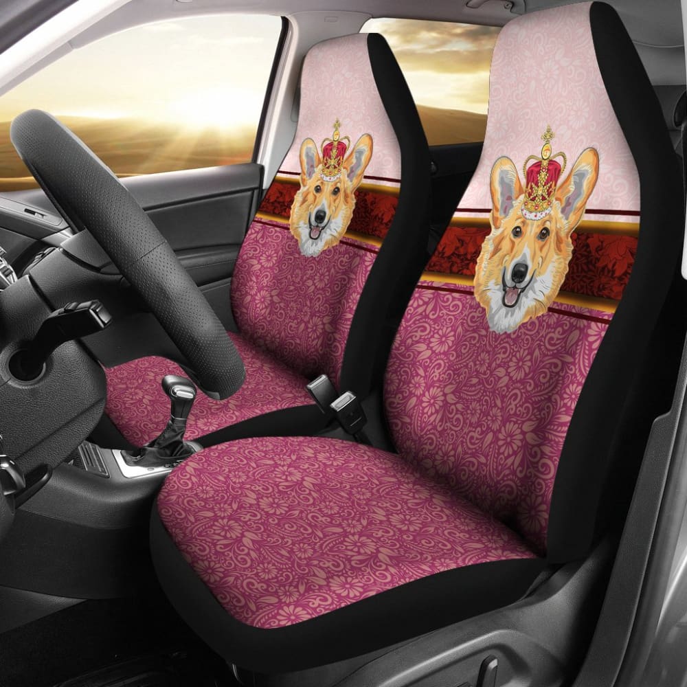 Funny Corgi Dog Design Car Seat Covers 211205 - YourCarButBetter