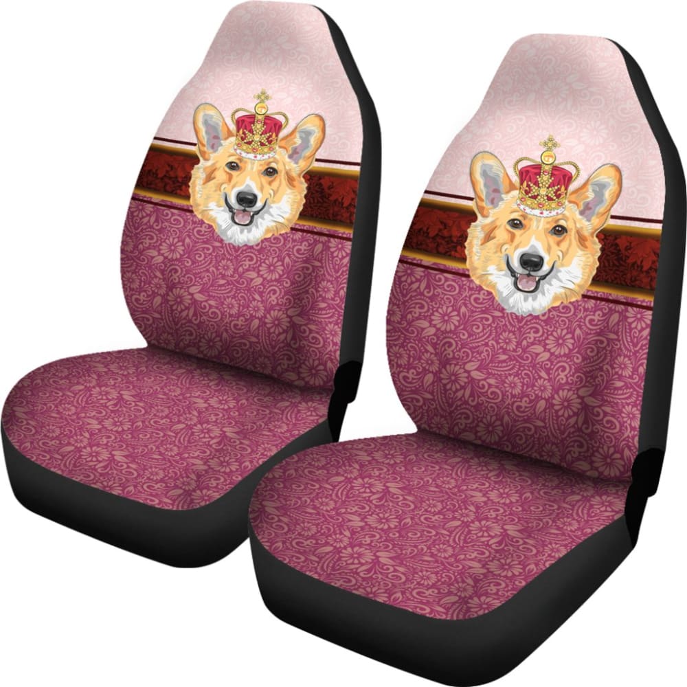 Funny Corgi Dog Design Car Seat Covers 211205 - YourCarButBetter