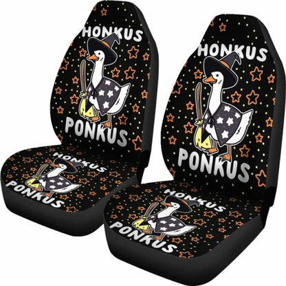 Funny Halloween Witches Duck Cute Honkus Ponkus Car Seat 102802 - YourCarButBetter
