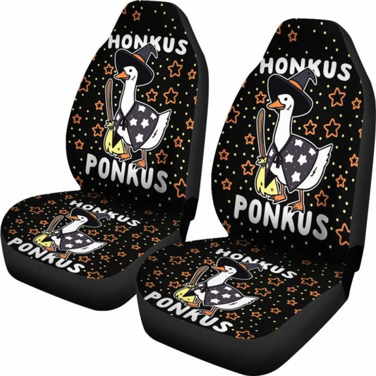 Funny Halloween Witches Duck Cute Honkus Ponkus Car Seat 102802 - YourCarButBetter