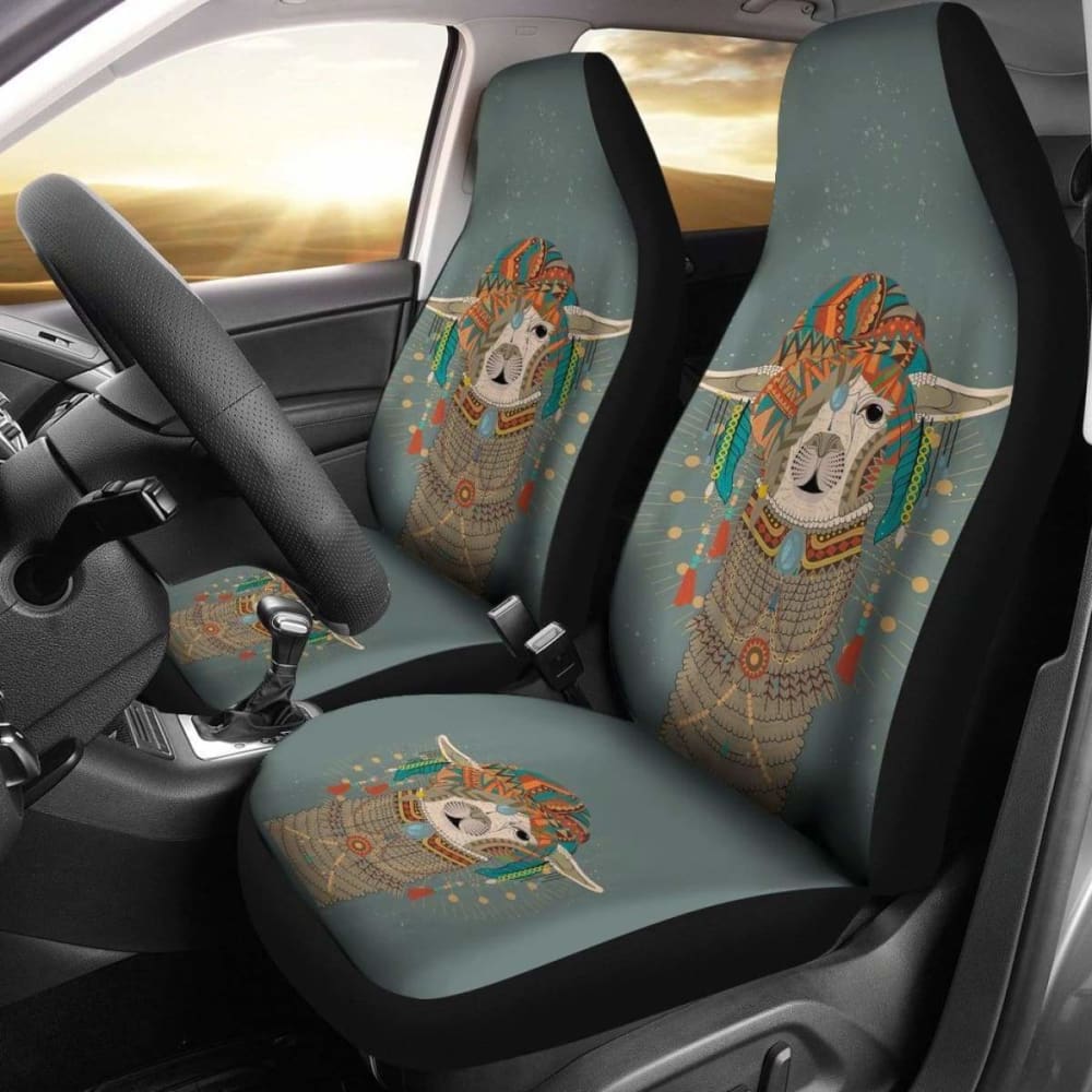 Funny Llama Car Seat Covers 103406 - YourCarButBetter