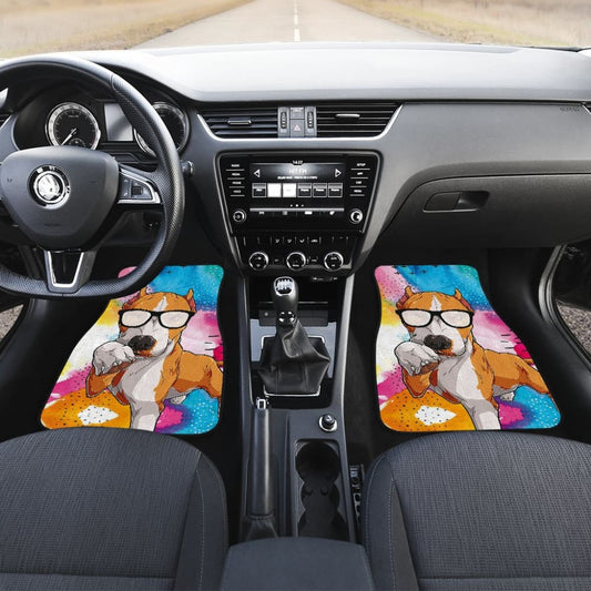 Funny Pitbull Amazing Gift For Pitbull Lovers Car Floor Mats 212501 - YourCarButBetter