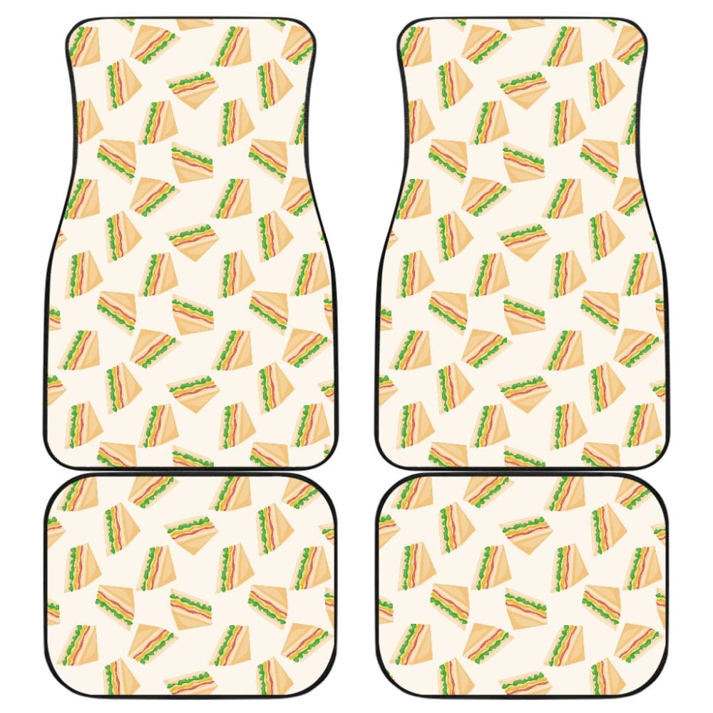 Funny Sandwich Pattern Car Floor Mats 211703 - YourCarButBetter