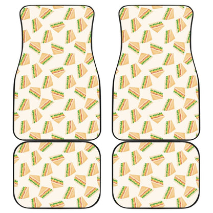 Funny Sandwich Pattern Car Floor Mats 211703 - YourCarButBetter
