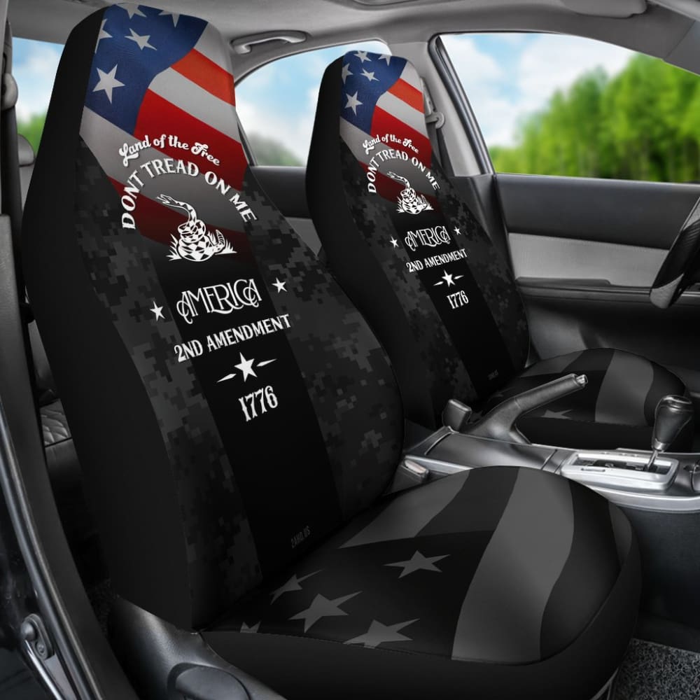 Gadsden Flag Don’T Tread On Me (2Nd Amendment) Car Seat Covers 101819 - YourCarButBetter
