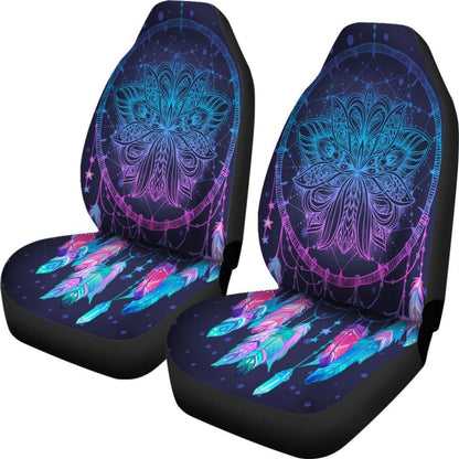Galaxy Purple Dreamcatcher Native American Design Car Seat Covers 093223 - YourCarButBetter